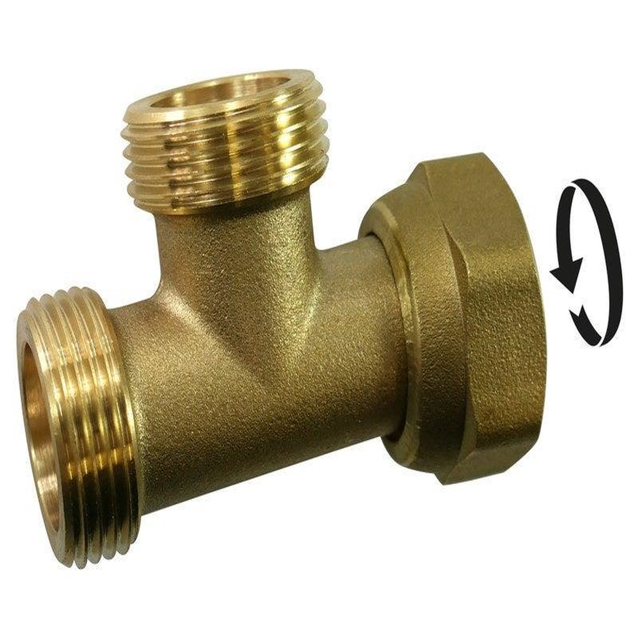 CENTRALE BRICO Té double M/F à visser laiton F12 x 17 pour cuivre