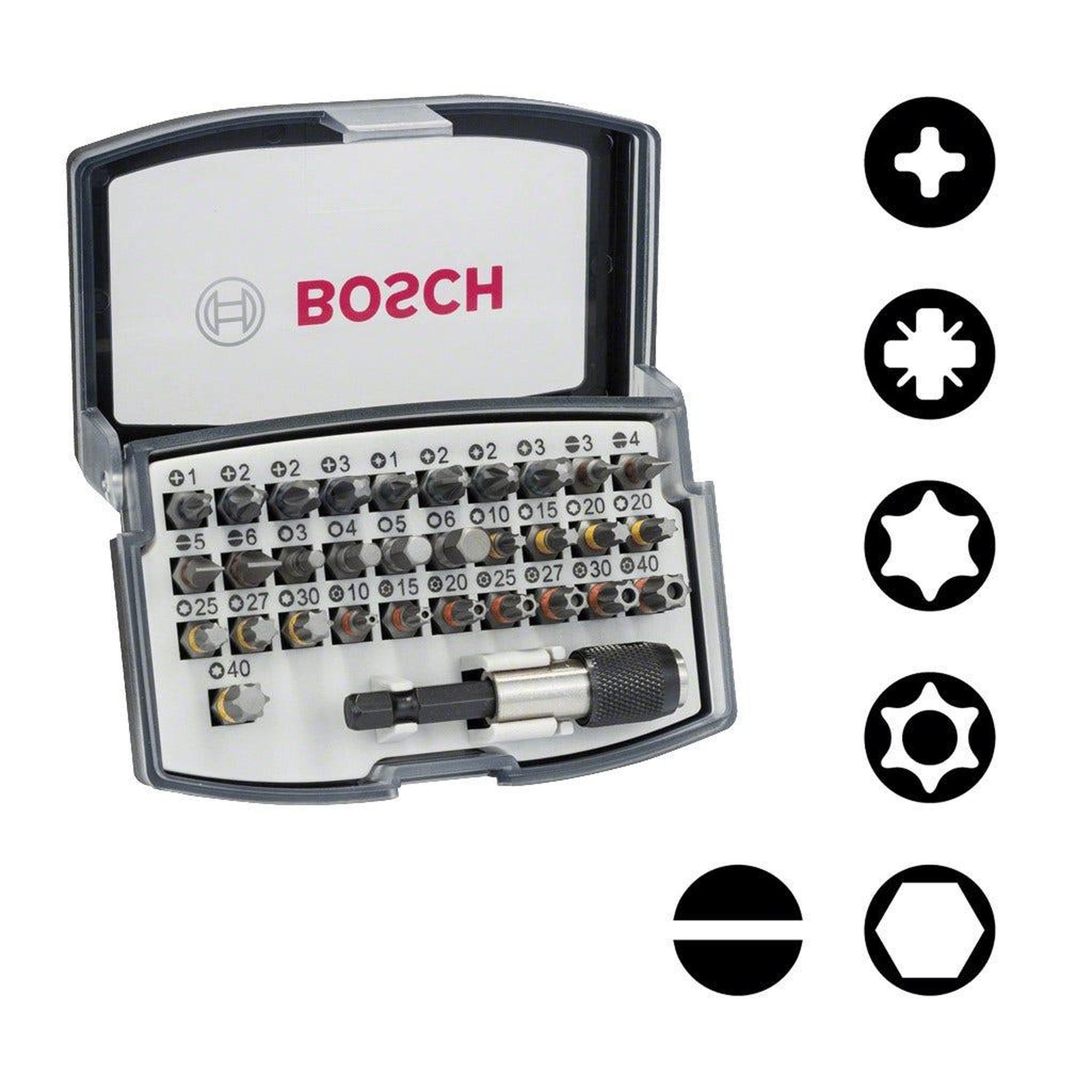 Bosch Professional Coffret 32 embouts de vissage ph pz tx th hex sl extra-dur