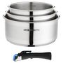 Voir la diapositive 1 : Arthur Martin Set de 3 casseroles induction 16/18/20 cm inox