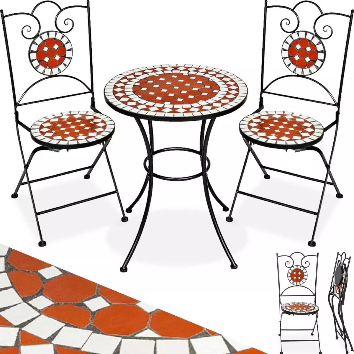 tectake Ensemble table et chaises de jardin