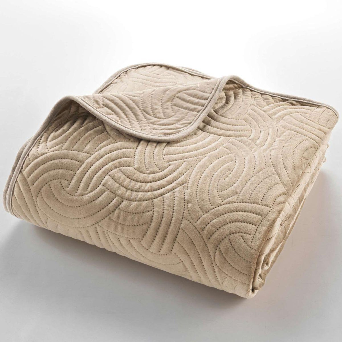 Paris Prix Couvre-Lit & 2 Housses de Coussin  Solange  240x260cm Beige Lin