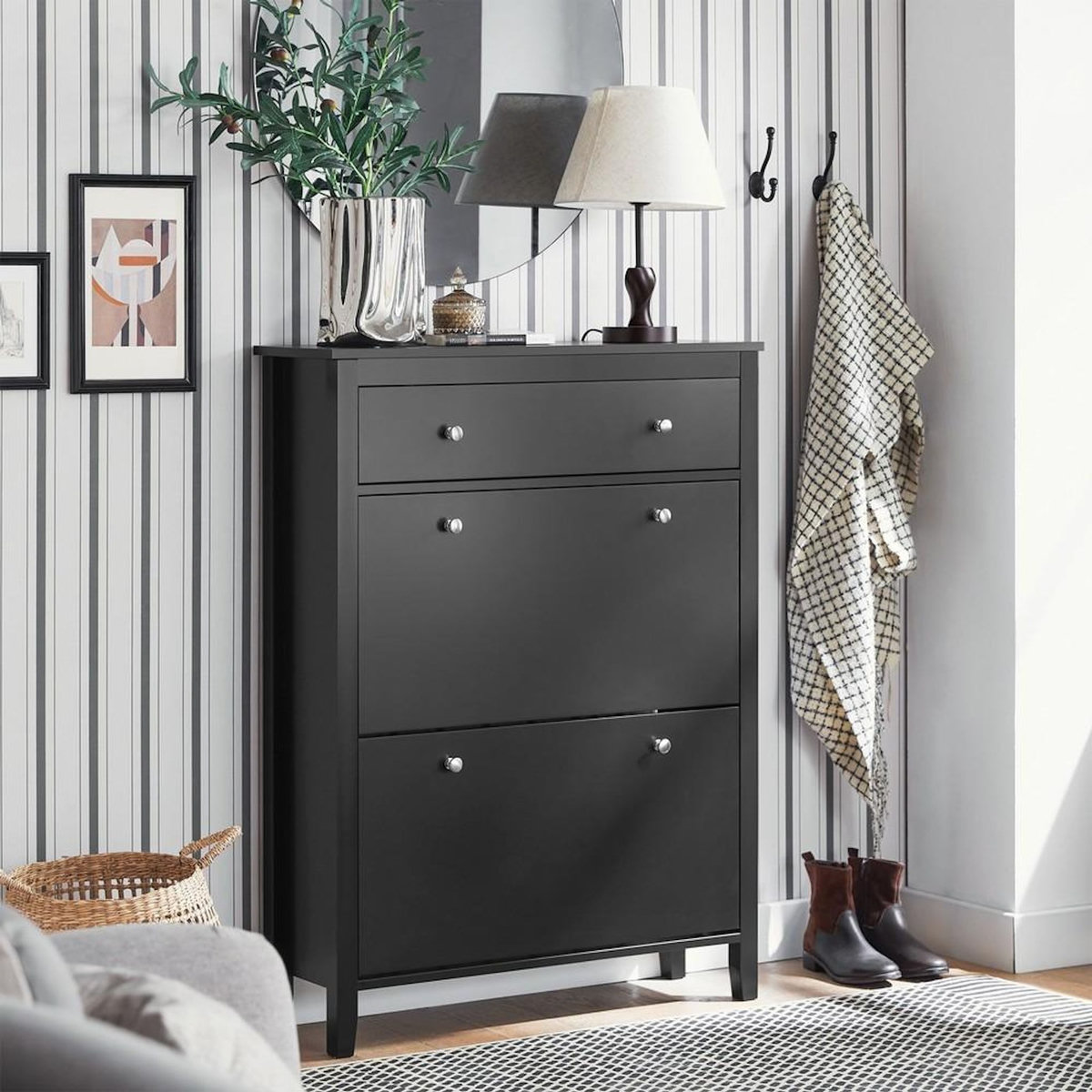 SOBUY SoBuy - Meuble À Chaussures 3 portes - Moderne - FSR89