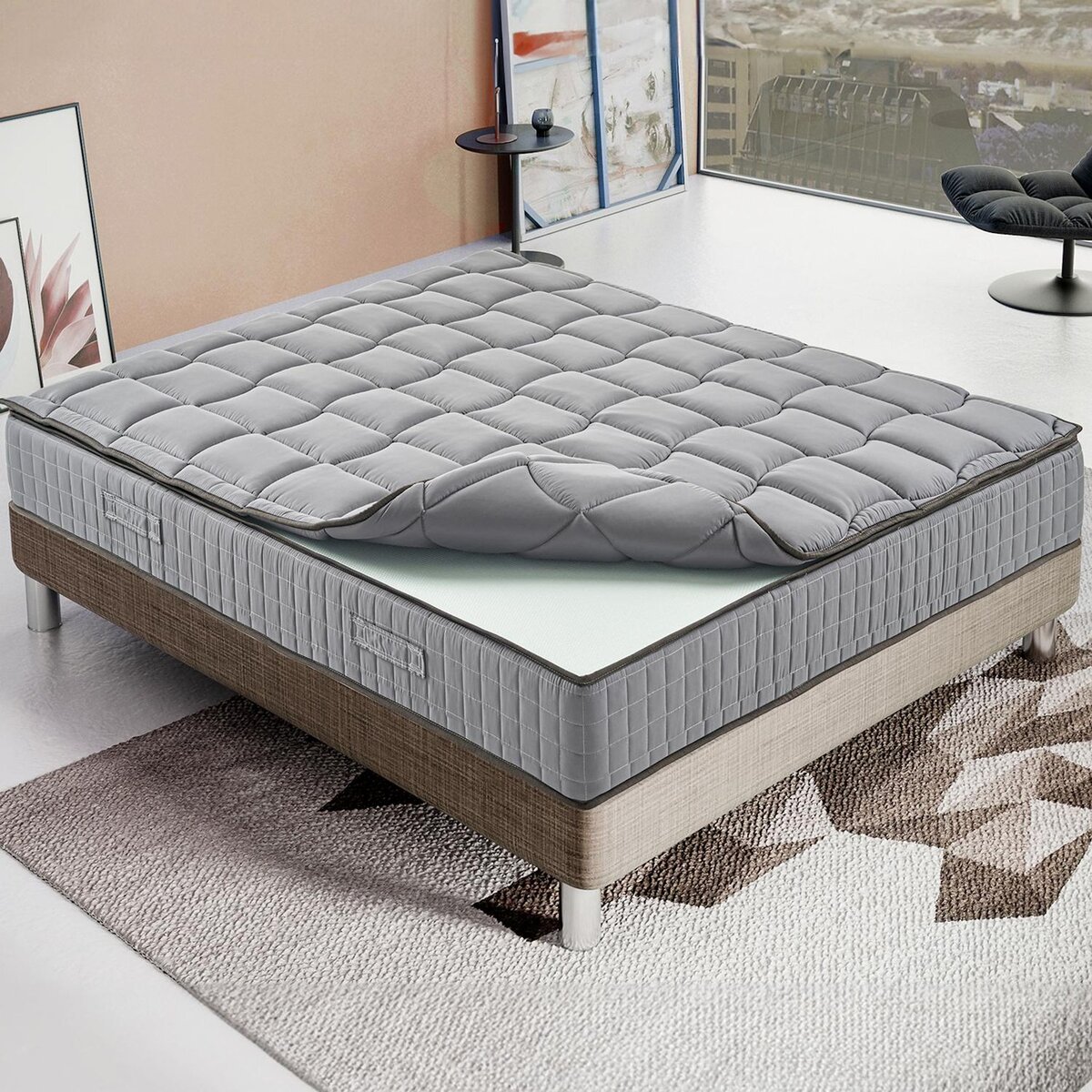 ILOVESLEEP Matelas Ressort ELITE - Accueil Mémoire De Forme - Epaisseur 27 cm - Ferme