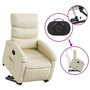 Voir la diapositive 5 : VIDAXL Fauteuil inclinable Creme Similicuir