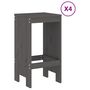 Voir la diapositive 3 : VIDAXL Ensemble de bar de jardin 5 pcs gris bois de pin massif