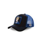 CAPSLAB Casquette Dragon Ball Z Vegeta Noir filet Bleu. Coloris disponibles : Noir
