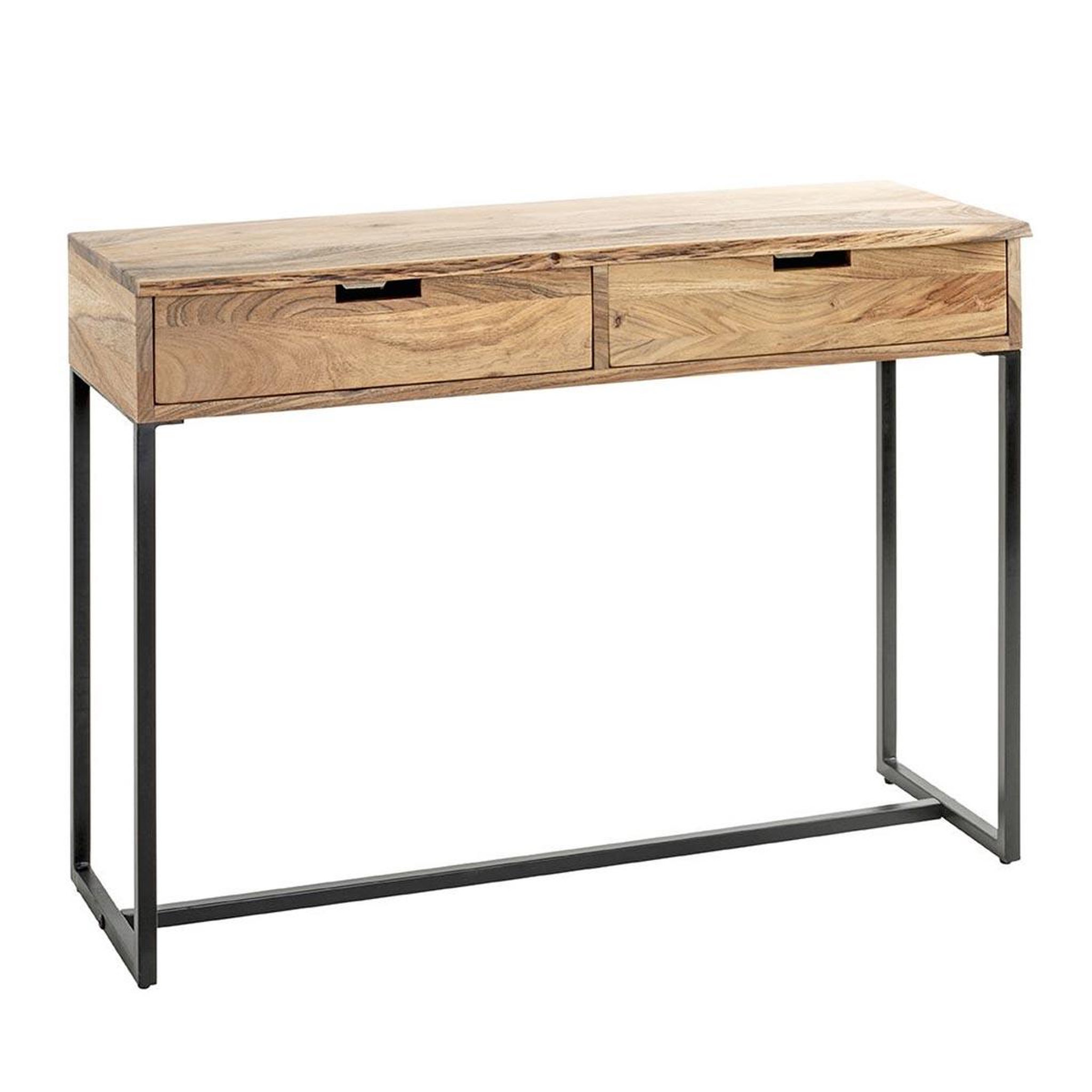 Paris Prix Console 2 tiroirs  sphera  100cm naturel & noir
