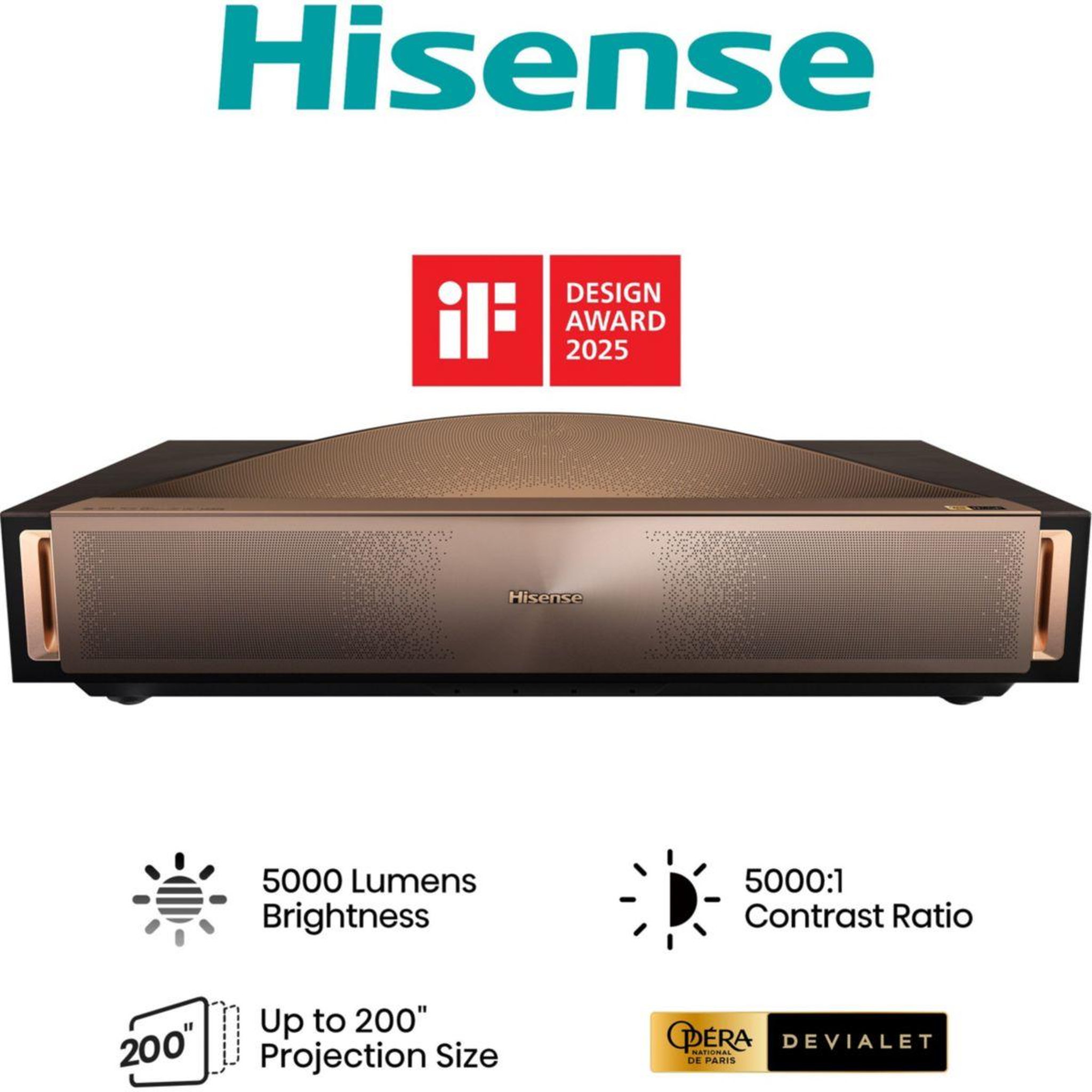 Voir la diapositive 2 : Hisense Vidéoprojecteur home cinéma l9q 2025