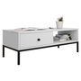 Voir la diapositive 2 : BEST MOBILIER Filipo - table basse - 1 tiroir et 1 niche - 90 cm