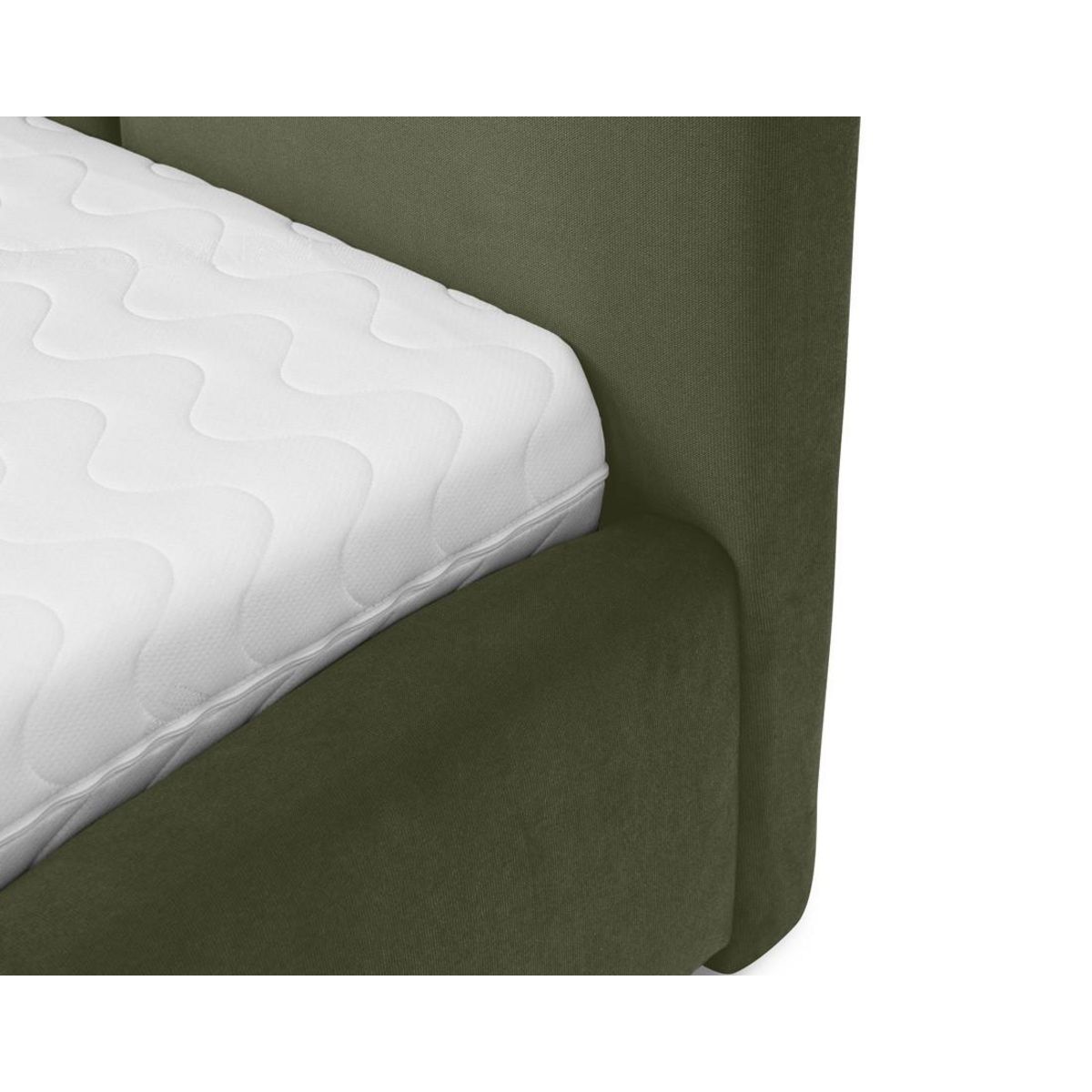 BEST MOBILIER Noa - lit coffre - 160x200 cm - en velours - sommier inclus