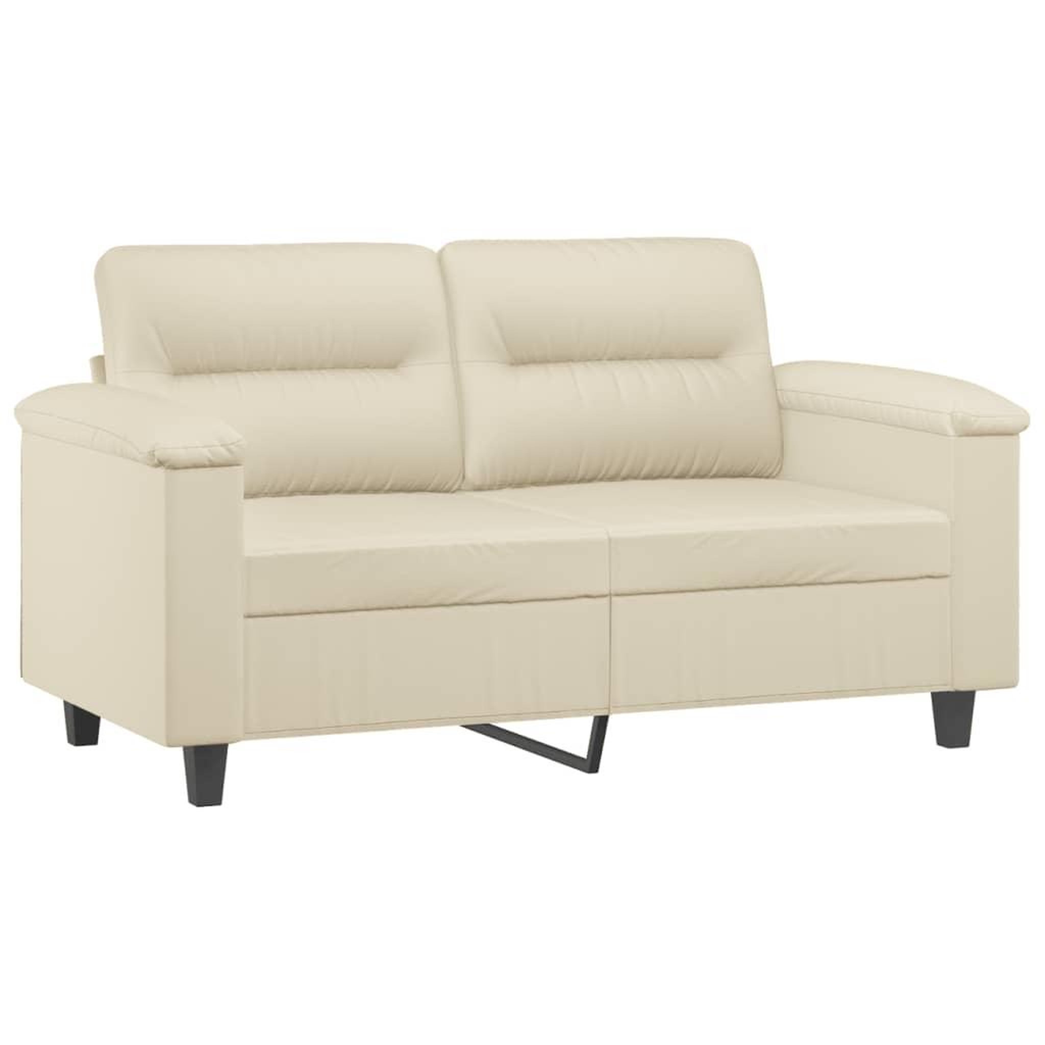 Voir la diapositive 3 : VIDAXL Ensemble de canapes 2 pcs avec coussins Creme Similicuir