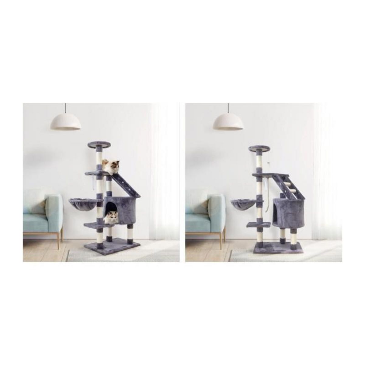 GENERIQUE Arbre a chat MARIE - 40x55x120cm - Gris