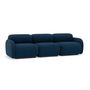 Voir la diapositive 2 : LISA DESIGN Penelope - canapé droit modulable 3 places en velours texturé