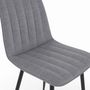 Voir la diapositive 6 : ID MARKET Lot de 6 chaises MIRA en tissu gris clair pour salle à manger