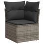 Voir la diapositive 4 : VIDAXL Salon de jardin avec coussins 7 pcs gris resine tressee