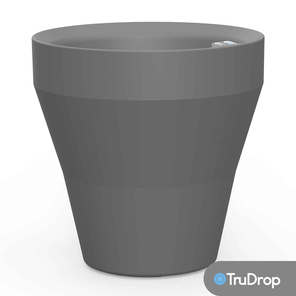 CENTRALE BRICO Pot rond gris Rim de 46 cm avec TruDrop One