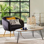 Voir la diapositive 3 : ATMOSPHERA Table basse design industriel Neile - L. 112 x H. 40 cm - Noir