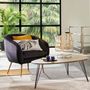 Voir la diapositive 3 : ATMOSPHERA Table basse design industriel Neile - L. 112 x H. 40 cm - Noir