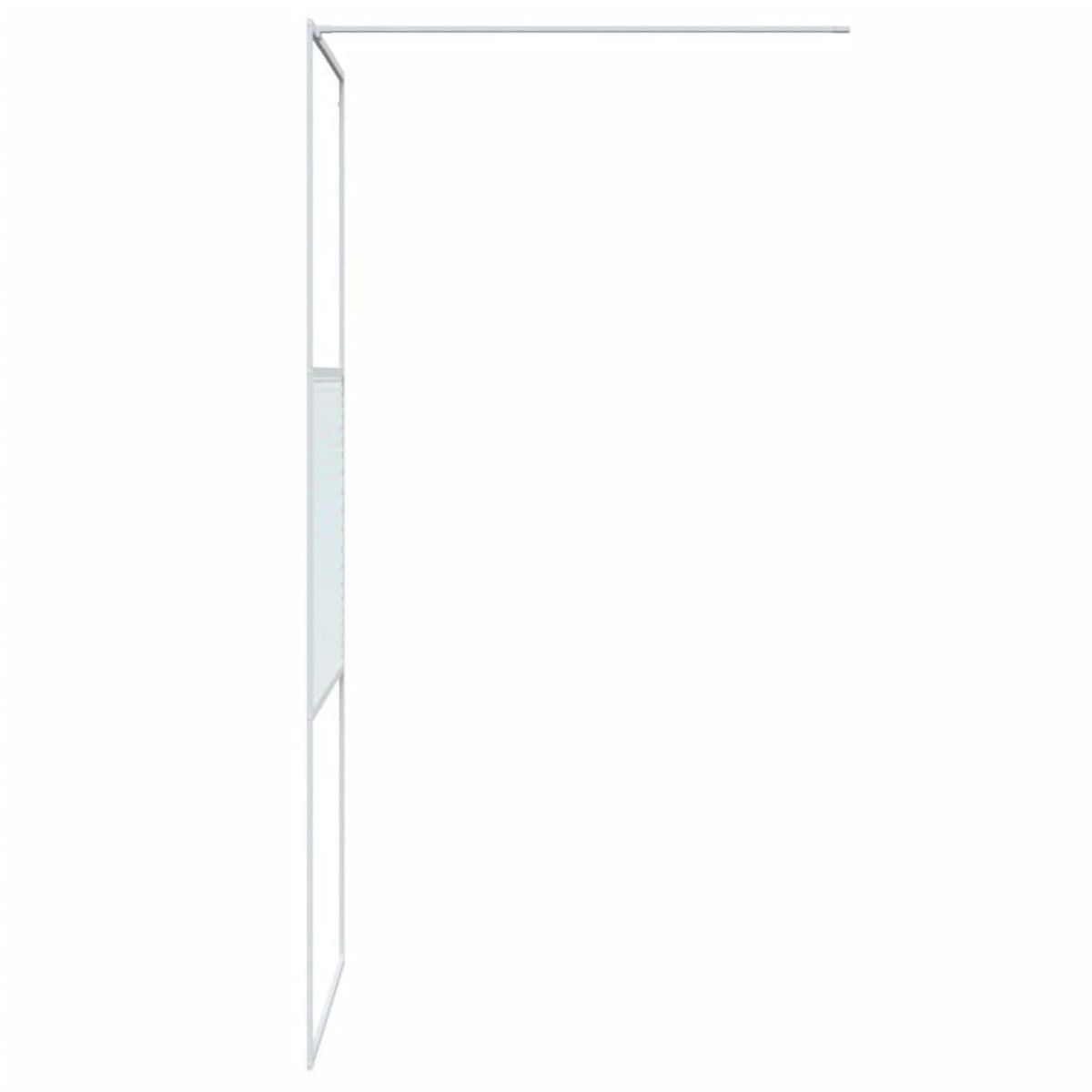 VIDAXL Paroi de douche Blanc 80x195 cm Verre ESG transparent