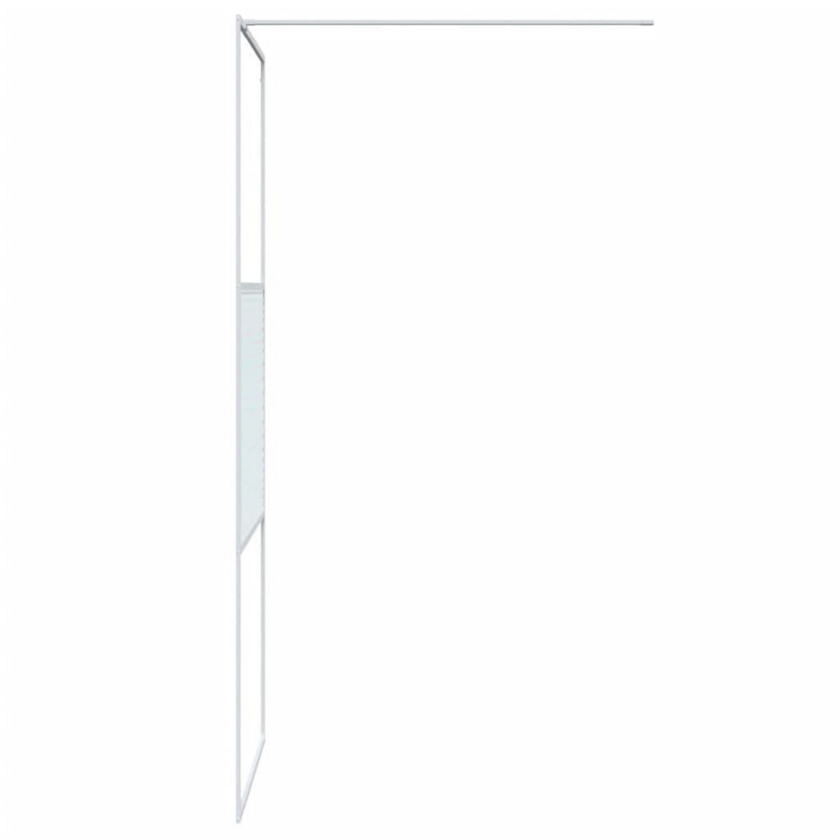 VIDAXL Paroi de douche Blanc 80x195 cm Verre ESG transparent
