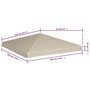 Voir la diapositive 6 : VIDAXL Couverture de toit de belvedere 310 g / m^2 3x3 m Beige