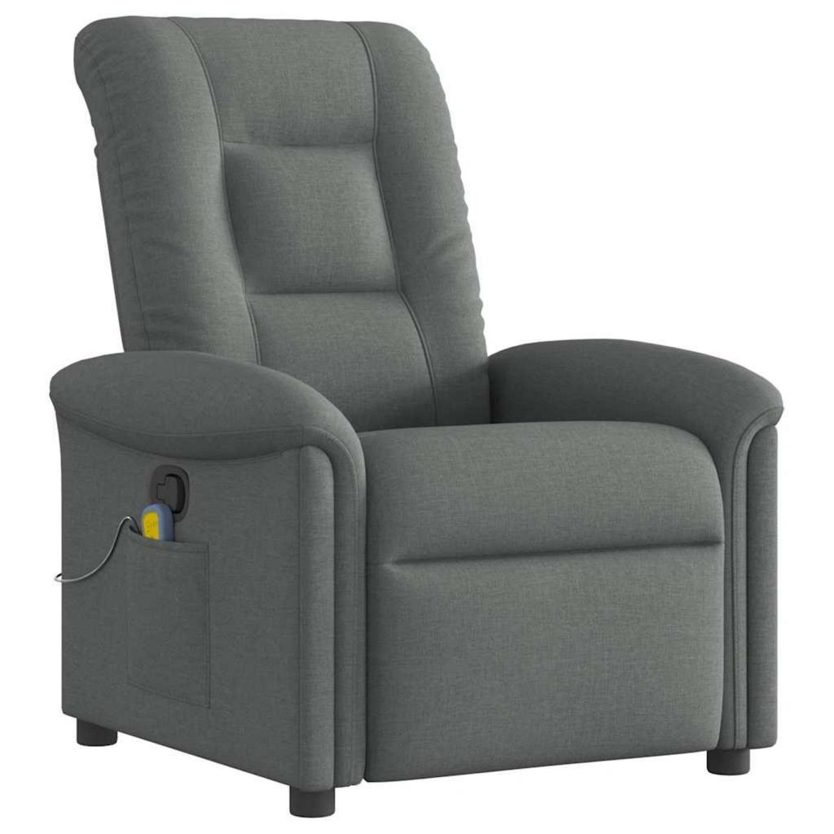 VIDAXL Fauteuil de massage inclinable Gris fonce Tissu