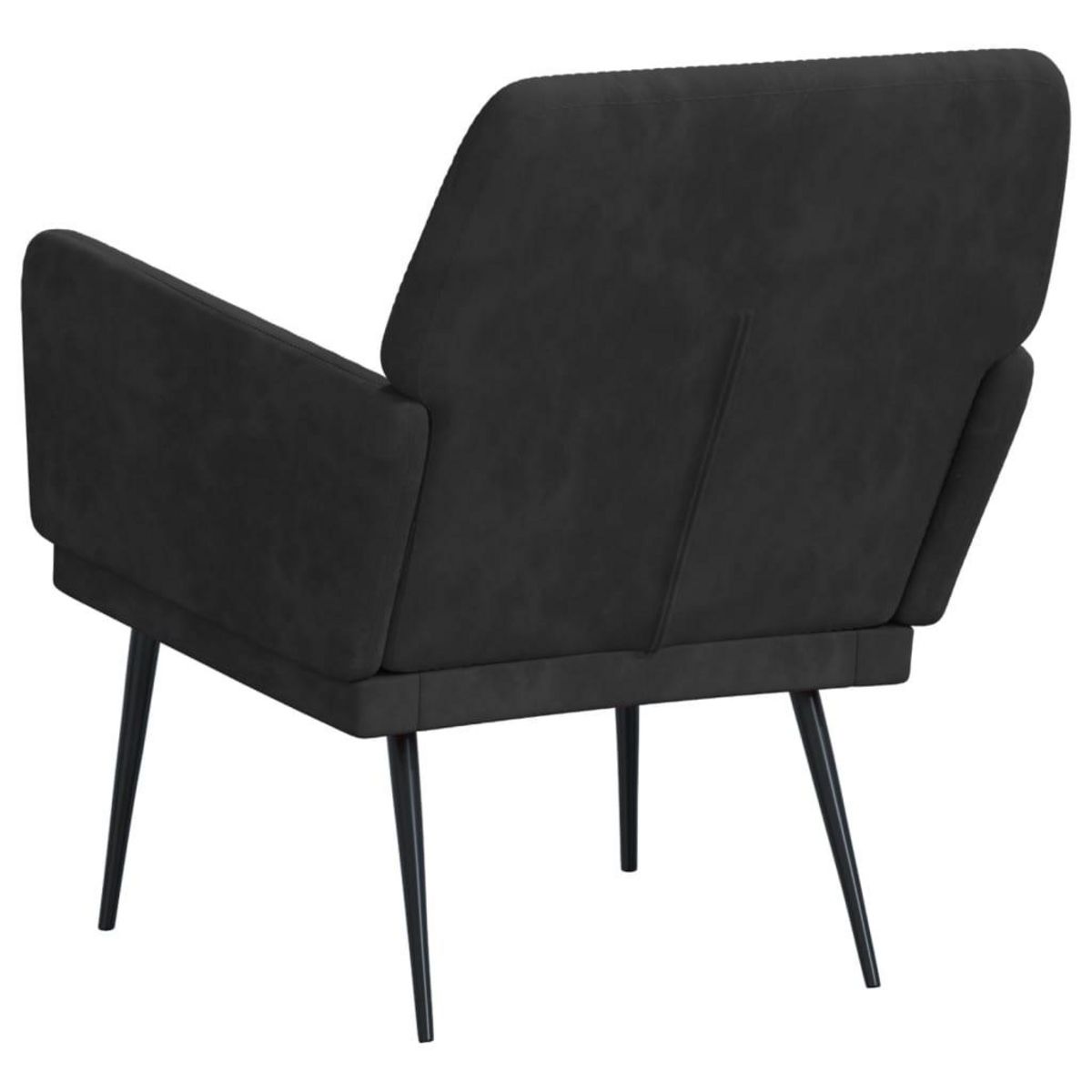 VIDAXL Fauteuil Noir 62x79x79 cm Velours
