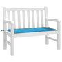 Voir la diapositive 3 : VIDAXL Coussin de banc de jardin bleu 100x50x3 cm tissu oxford