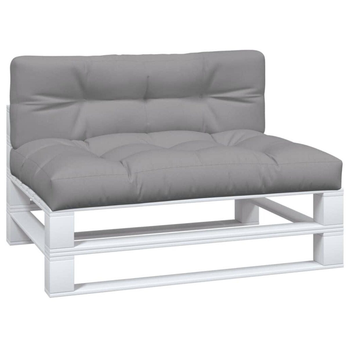 VIDAXL Coussins de palette lot de 2 gris tissu