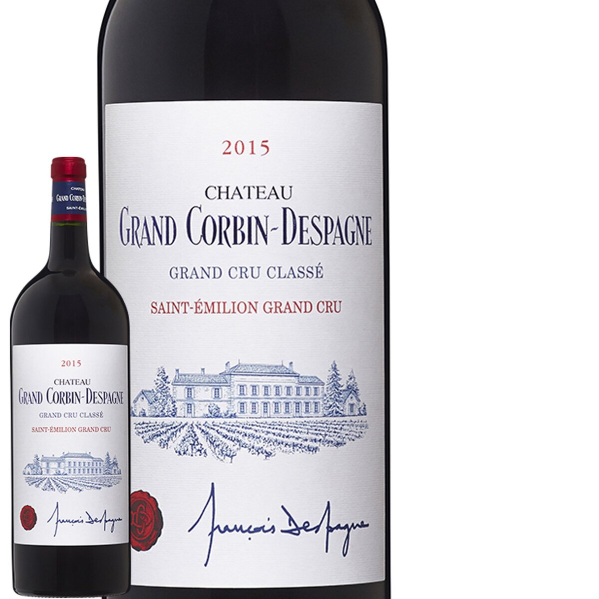 Magnum Château Grand Corbin Despagne Saint Emilion Grand Cru Classé  Rouge 2015