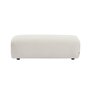 Voir la diapositive 2 : SWEEEK Pouf. module pour canapé. repose-pieds pour canapé d'angle 2 places en bouclette blanche. L 123 x P 60 x H 41cm - Wallas