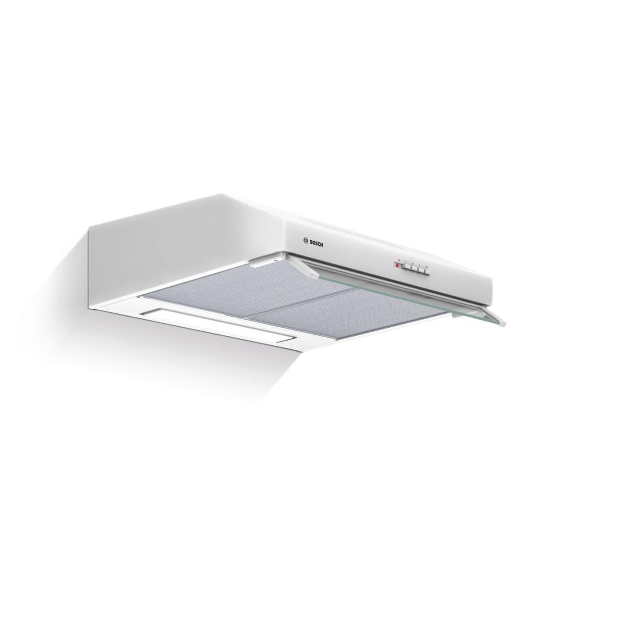 Voir la diapositive 3 : BOSCH Hotte casquette 60cm 350m3/h blanc - dul63cc20
