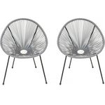 Habitat et Jardin Lot de 2 fauteuils de jardin  Ania  - Gris