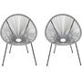 Voir la diapositive 1 : Habitat et Jardin Lot de 2 fauteuils de jardin  Ania  - Gris