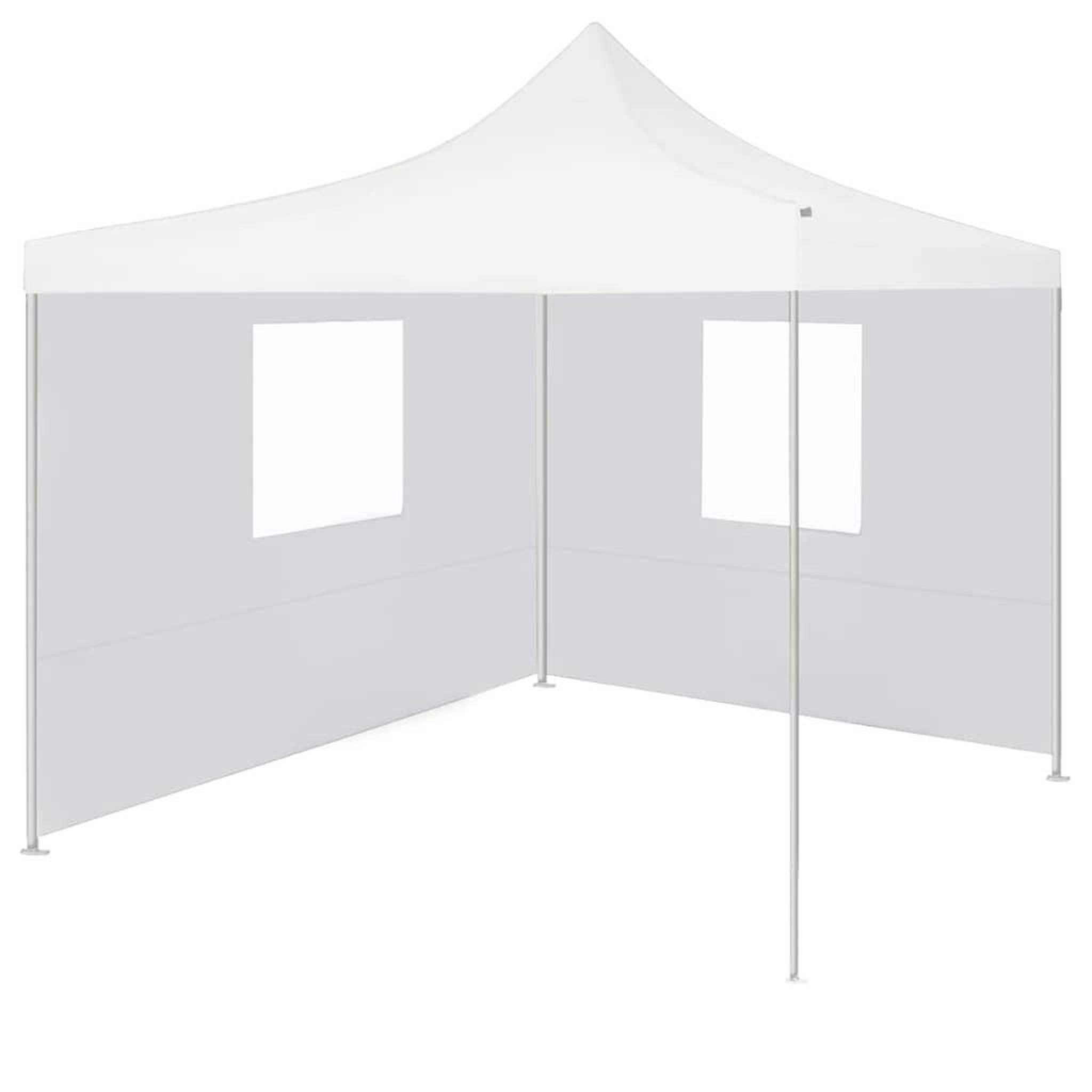 Voir la diapositive 1 : VIDAXL Tente de reception pliable avec 2 parois 3x3 m Acier Blanc