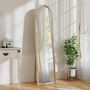 Voir la diapositive 2 : HOMCOM Miroir sur pied et mural pleine longueur 40 x 160 cm cadre pied effet pierre