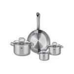 ELO Ensemble de 1 Poêle de cuisson 28 cm et 3 faitouts 12, 14 et 20 cm Elo Profi Citrin