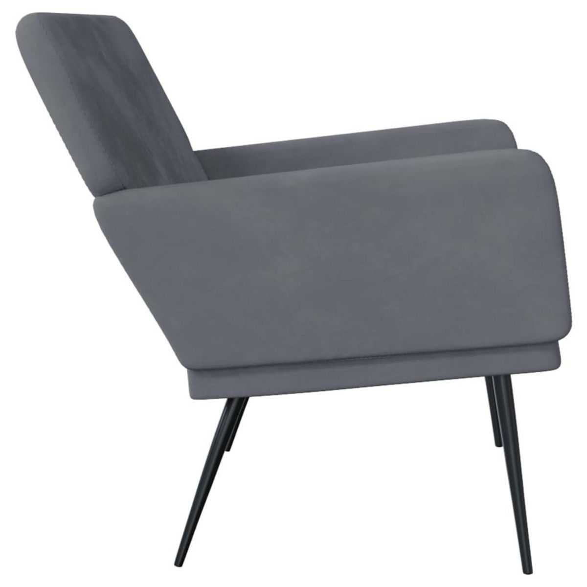 VIDAXL Banc Gris fonce 108x79x79 cm Velours