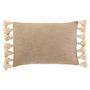 Voir la diapositive 1 : Paris Prix Coussin Déco à Pompons  Lexie  35x50cm Taupe