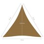 VIDAXL Voile d'ombrage 160 g/m^2 Taupe 4x4x4 m PEHD