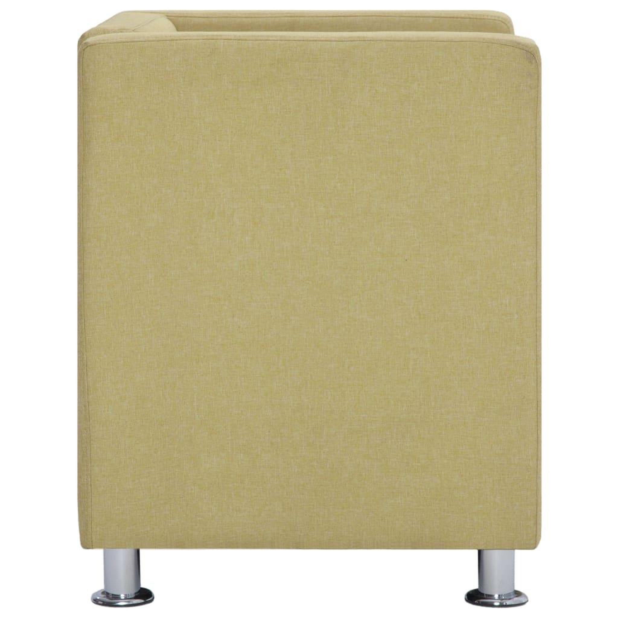 Voir la diapositive 4 : VIDAXL Fauteuil cube Vert Tissu