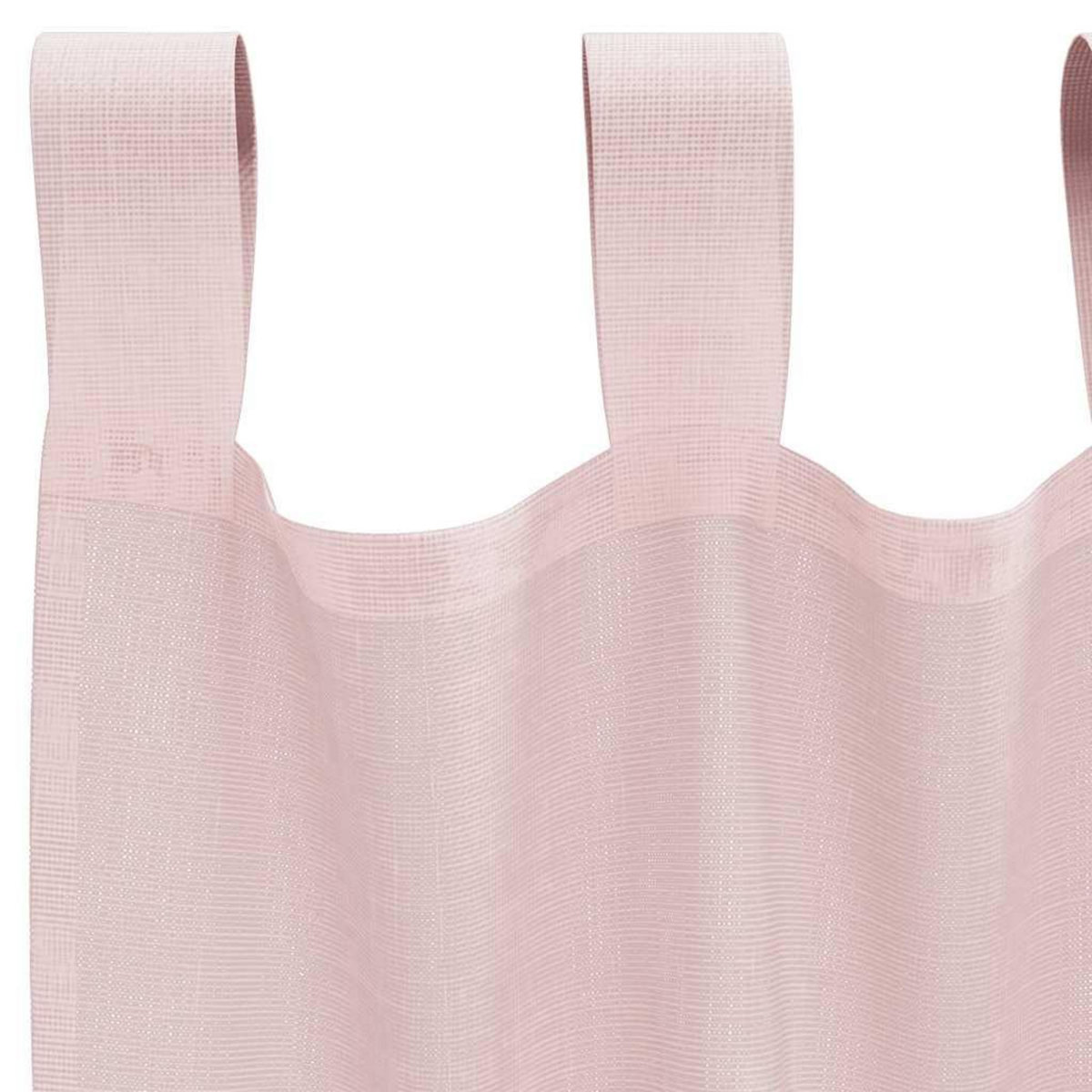 VIDAXL Rideaux en voile avec passe-tringles 2 pcs rose clair