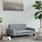 VIDAXL Lit pour chien gris clair 70x45x30 cm tissu