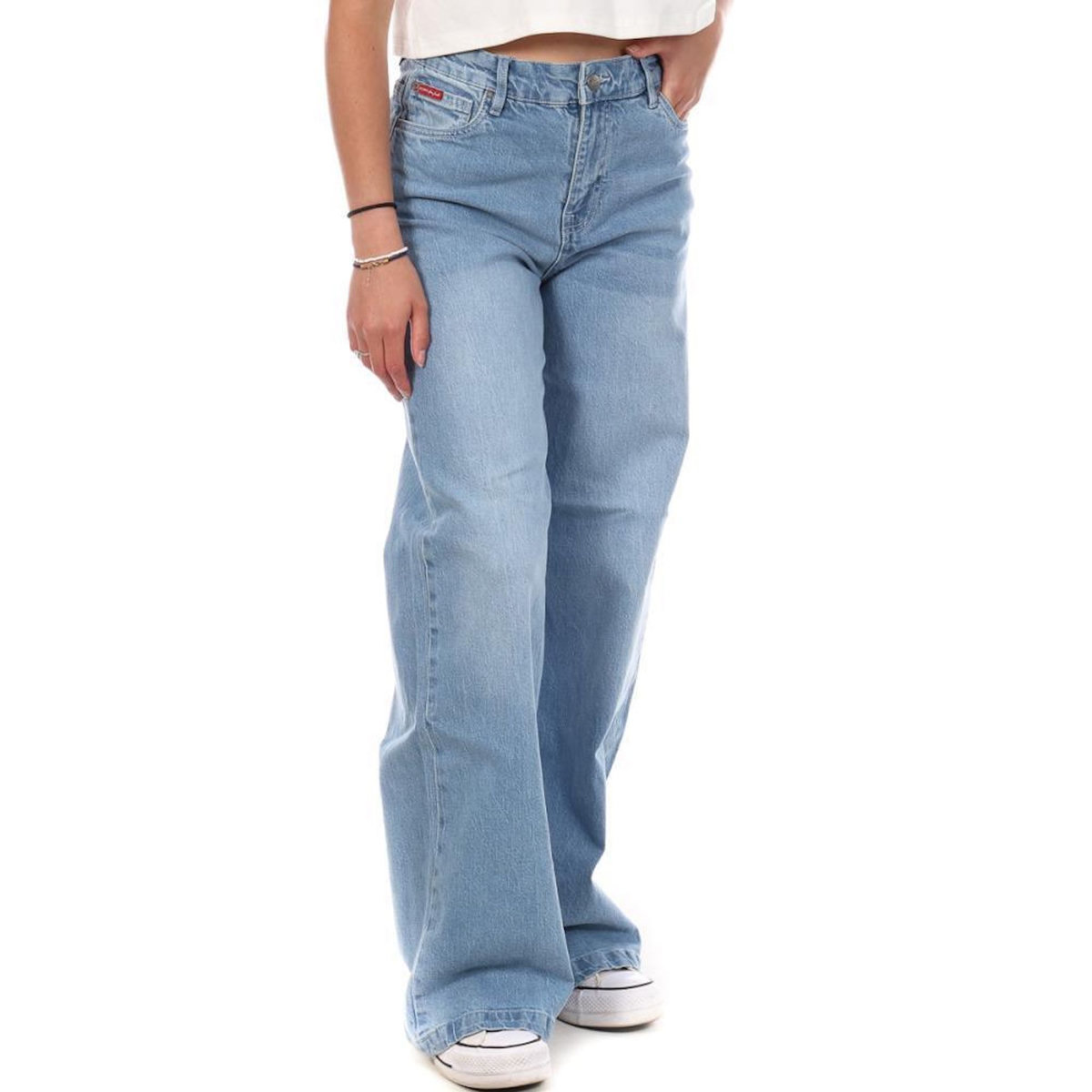 Lee Cooper Jean Large Bleu Moyen Femme Lee Cooper Ouwa Bleach