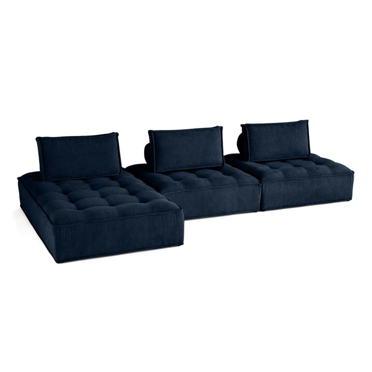 LISA DESIGN Marisol - canapé d'angle modulable 4 places - velours texturé