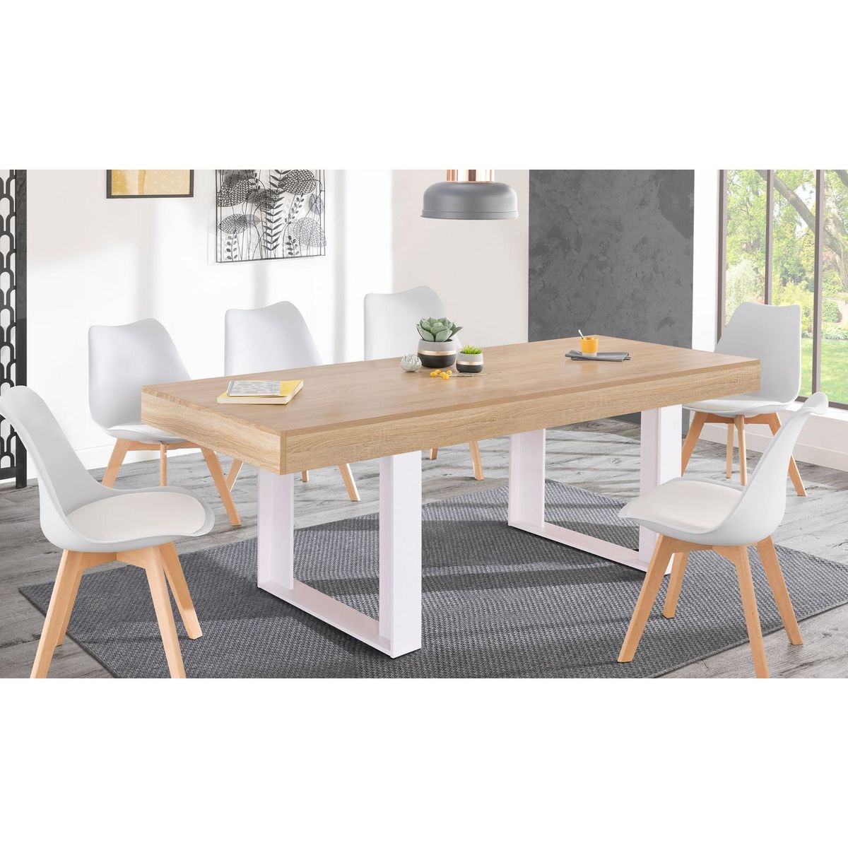 Table de séjour salle à manger fixe 225 cm MILTON