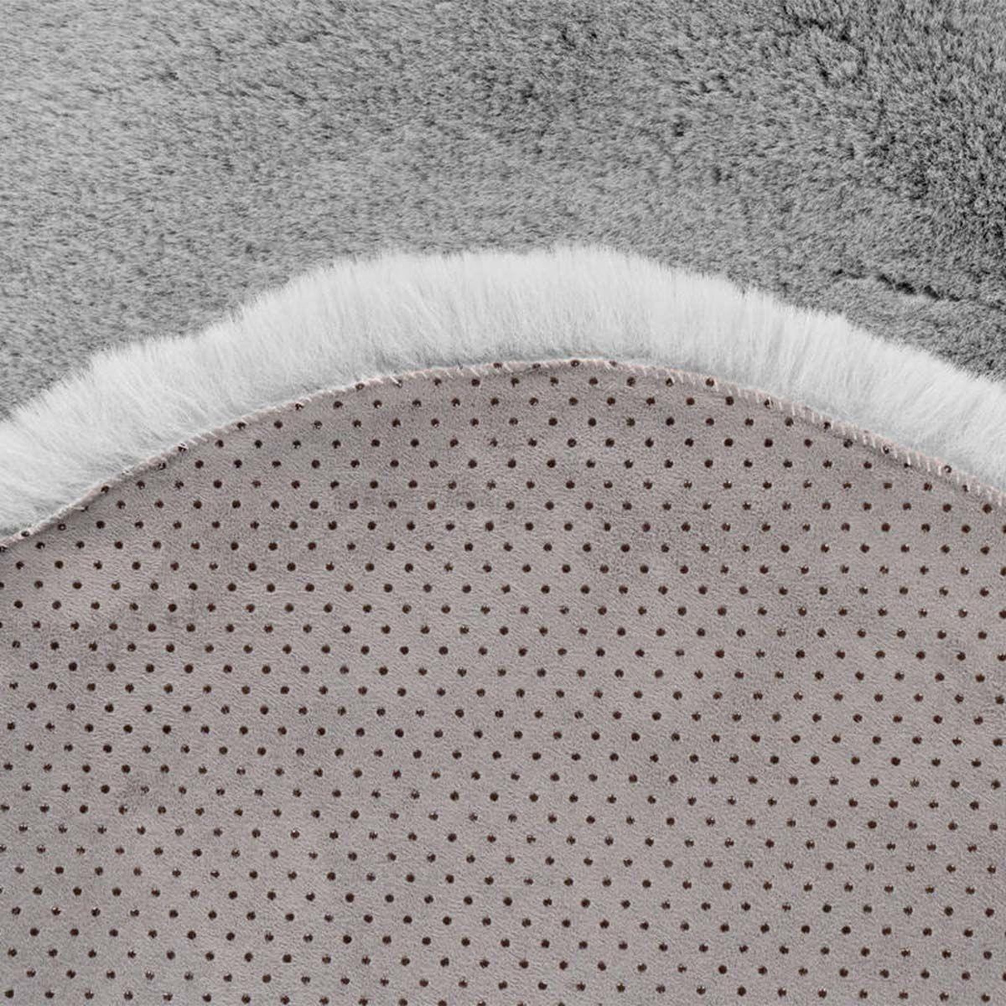 Voir la diapositive 4 : Paris Prix Tapis uni doux poils longs  rabbit  60x90cm argent
