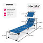 Voir la diapositive 6 : tectake Bain de soleil Transat Chaise longue Rembourrage épais, Pliable