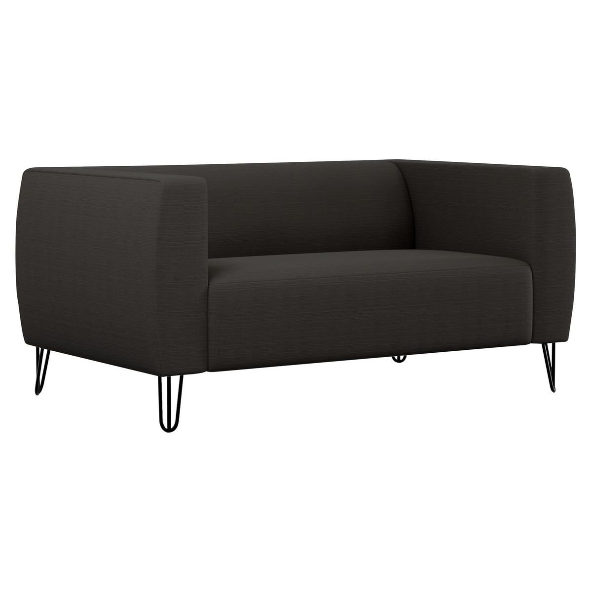 Canapé fixe 2 places pieds épingles tissu JULIO