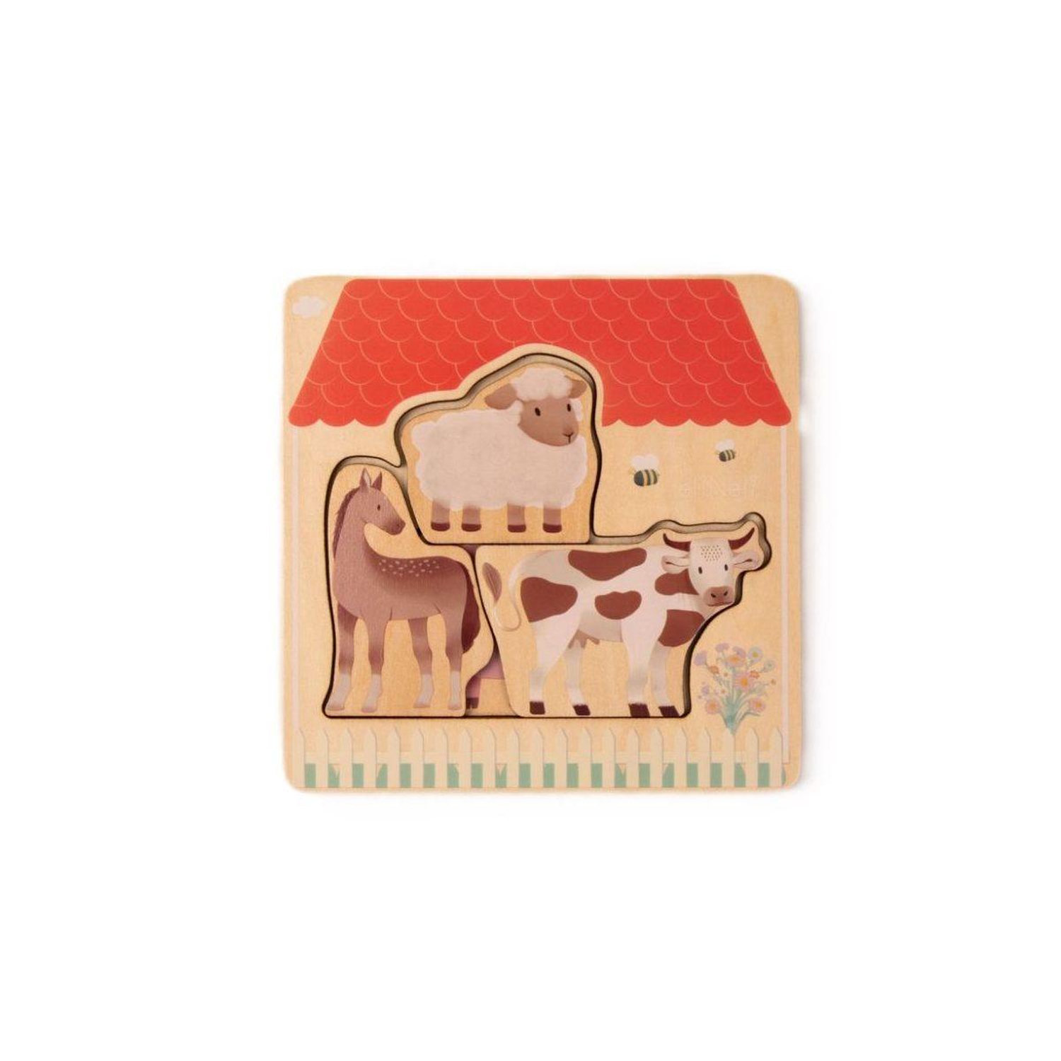 eliNeli Wooden Puzzle Farm puzzle en bois 12m+ 7 pcs - vue 3